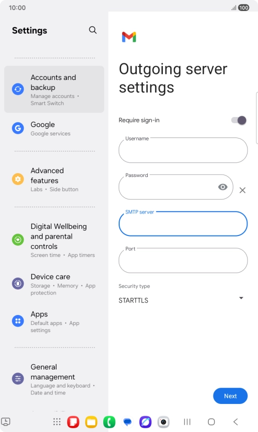 Press the field below 