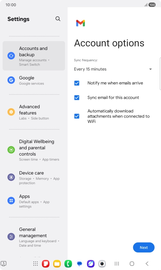 Press the drop down list below 