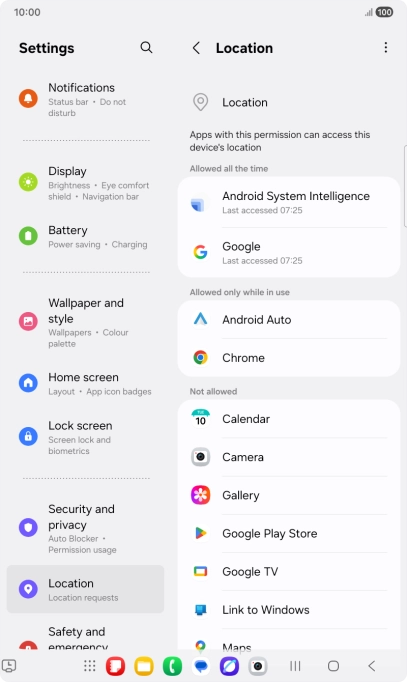 Press the required app.