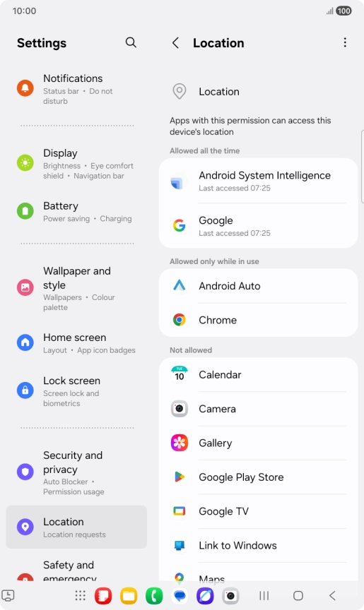 Press the required app.