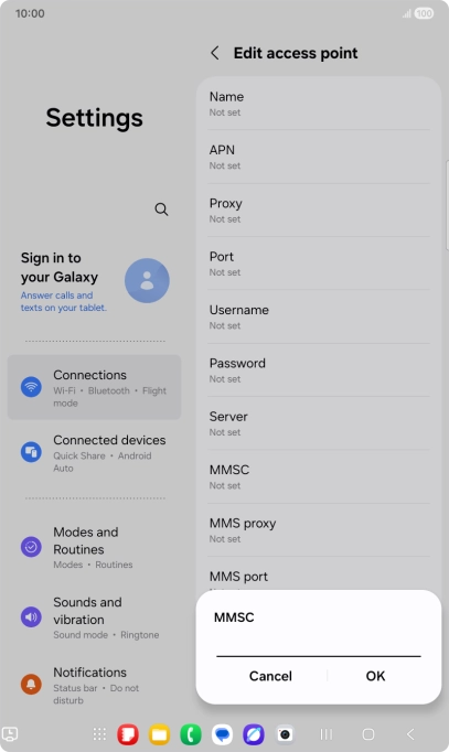 Key in http://mms.vodafone.co.uk/servlets/mms and press OK.