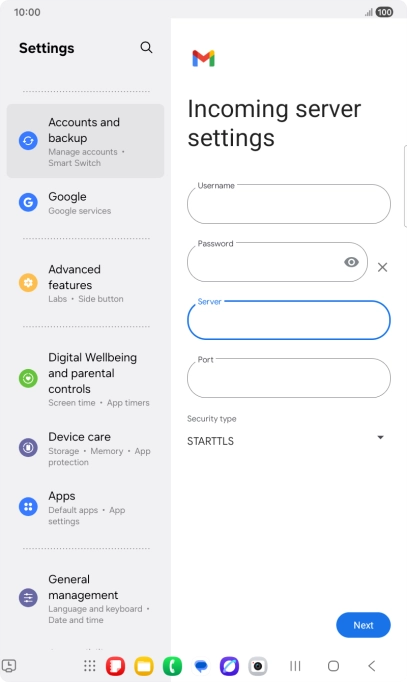 Press the field below 