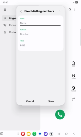 Press Name and key in the required name.