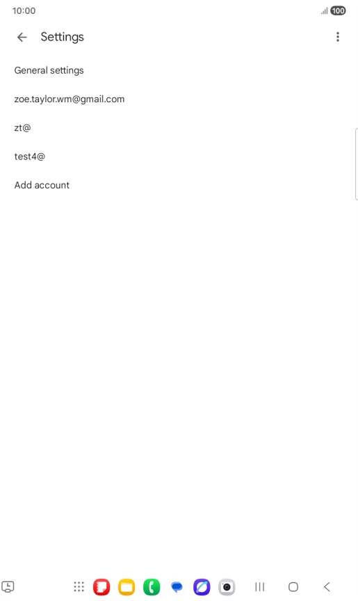 Press the required email account.