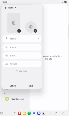 Press the address book drop down list.
