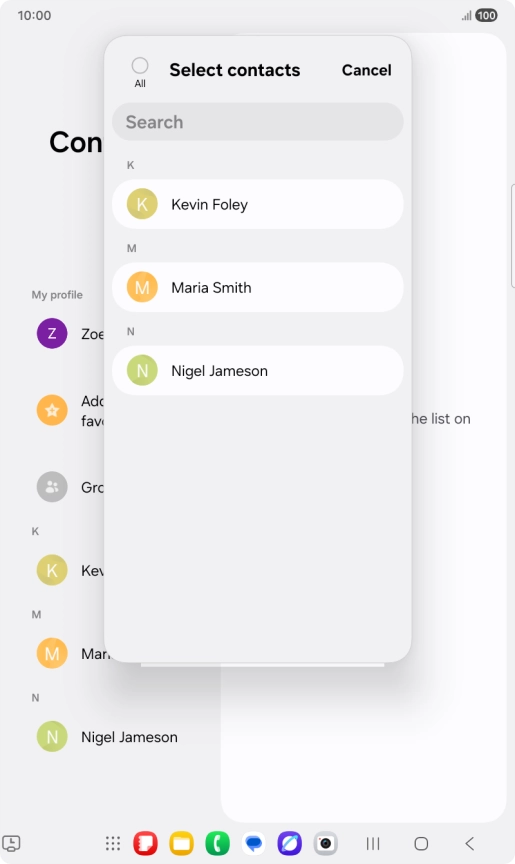 Press the field above 
