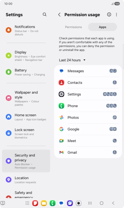 Press the drop down list.