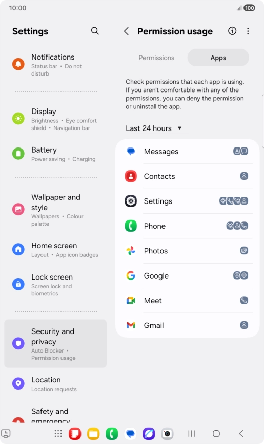 Press the drop down list.
