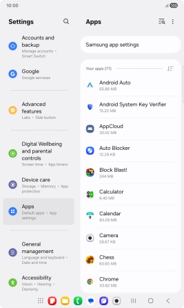 Press the required app.