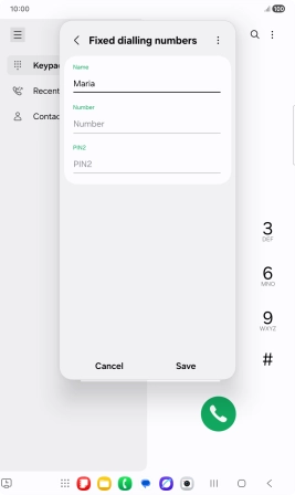 Press Number and key in the required phone number.