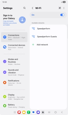 Press the menu icon.
