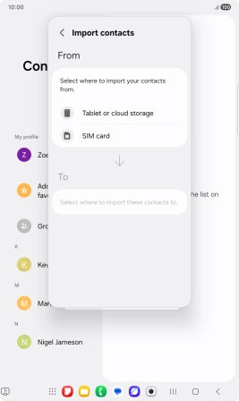 Press the name of the SIM.