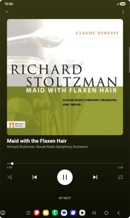 Press arrow right to go to the next audio file.