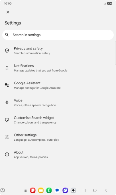 Press Google Assistant.
