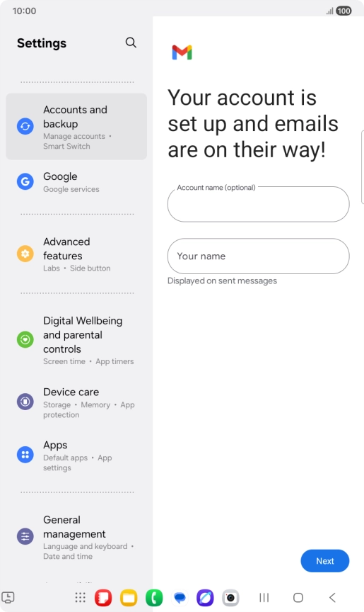 Press the field below 