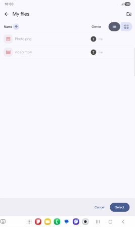 To create a new folder, press the new folder icon and follow the instructions on the screen to create a new folder.