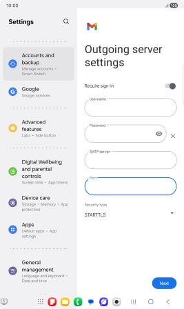 Press the drop down list below 