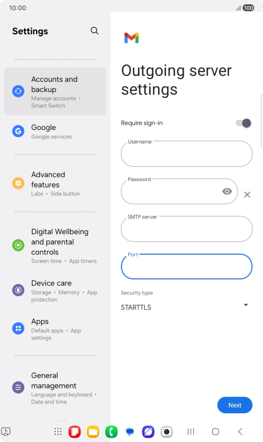 Press the drop down list below 
