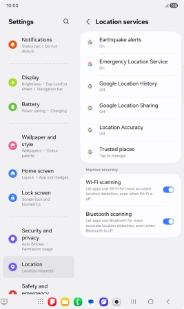 Press Location Accuracy.