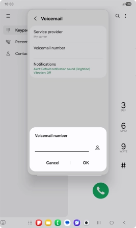 Key in +447836121121 and press OK.