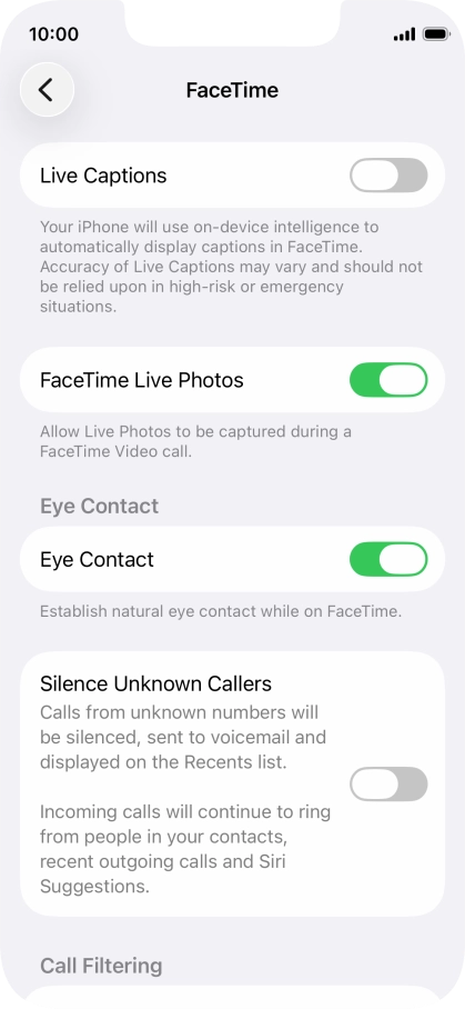 Press the indicator next to 