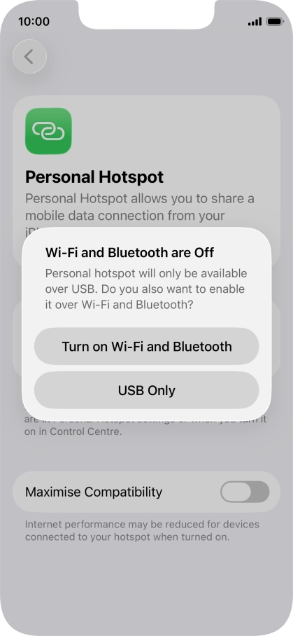 If Wi-Fi is turned off, press Turn on Wi-Fi and Bluetooth.