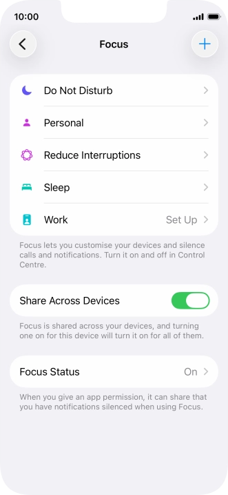 Press Do Not Disturb.