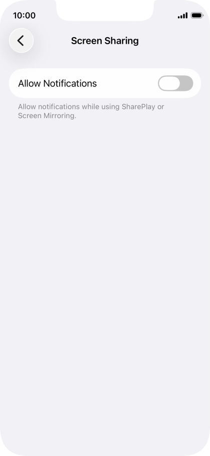 Press the indicator next to 