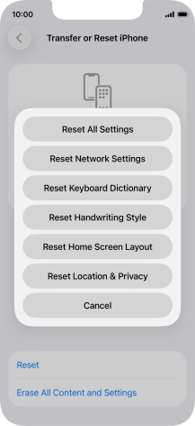 Press Reset Network Settings.