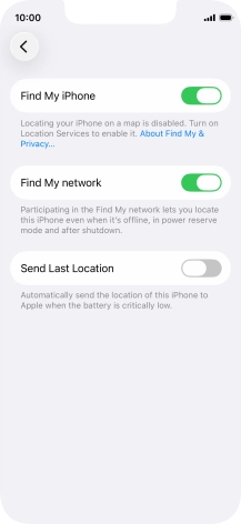 Press the indicator next to 