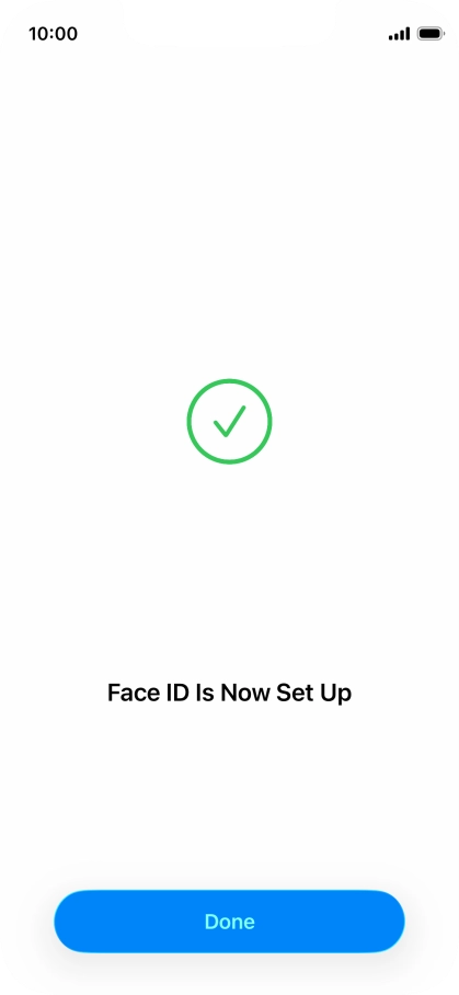 Press Done. If you haven't previously selected a phone lock code, key in a code of your own choice twice.