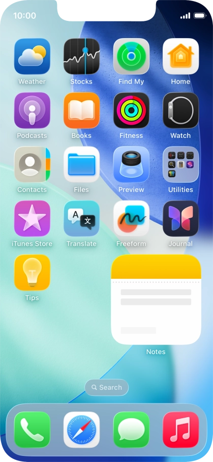If you're using a Widget Stack: slide up or down on the stack to select the required widget.