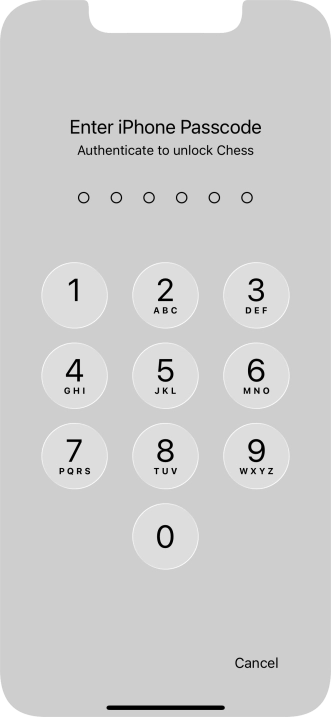 Use the phone lock code you created. The app is now no longer locked.