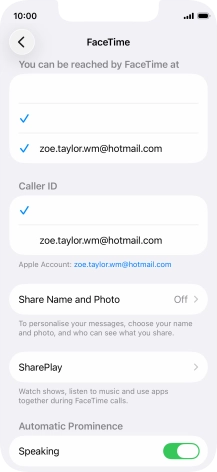 Press the required setting below 