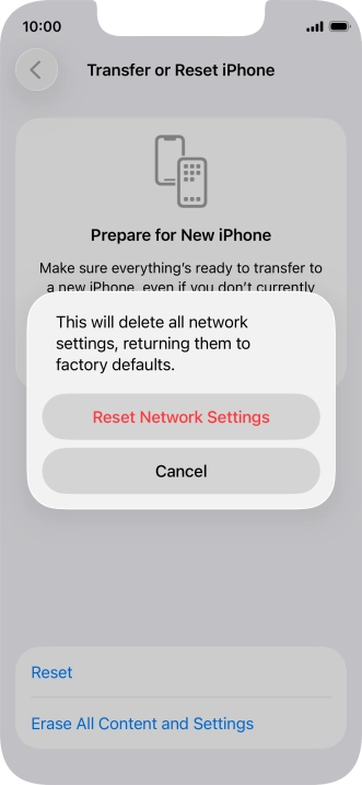 Press Reset Network Settings.