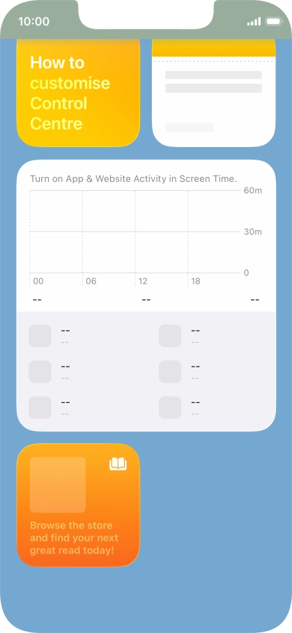 Press and hold the required widget until a pop-up menu is displayed.