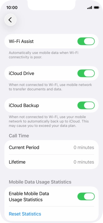 Press the indicator next to 