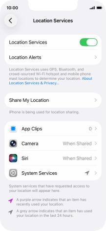 Press the required app.