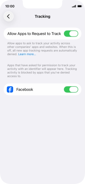 Press the indicator next to 