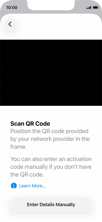 Place the QR code you've received inside the phone camera frame to scan the code.