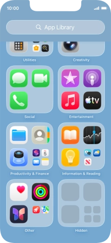 The app is now placed in the Hidden folder in the App Library.