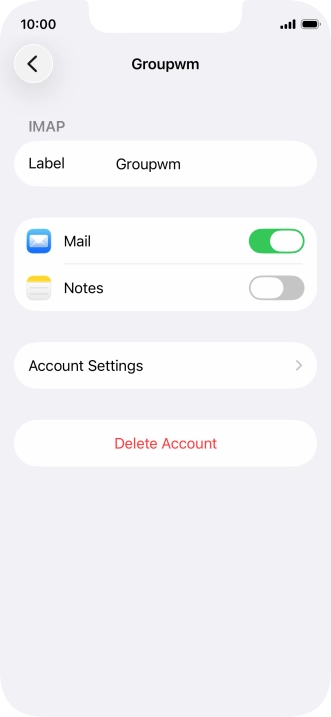 Press Account Settings.