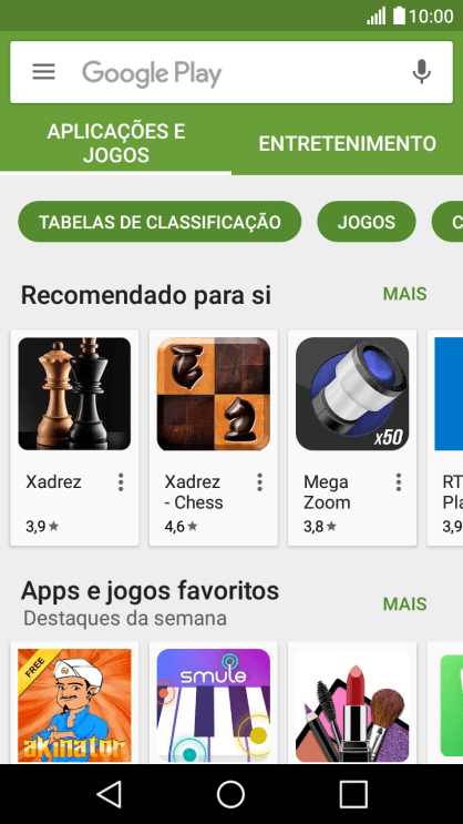 LG K8 4G - Instale apps do Google Play