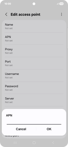 Key in live.vodafone.com and press OK.