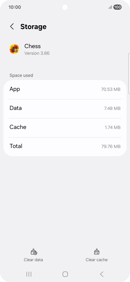 Press Clear cache.