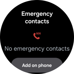 Press Add on phone and follow the instructions on your phone to set your emergency contacts.