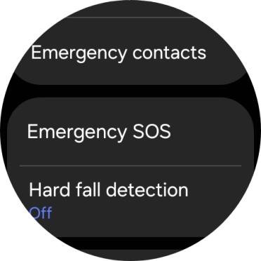 Press Hard fall detection.