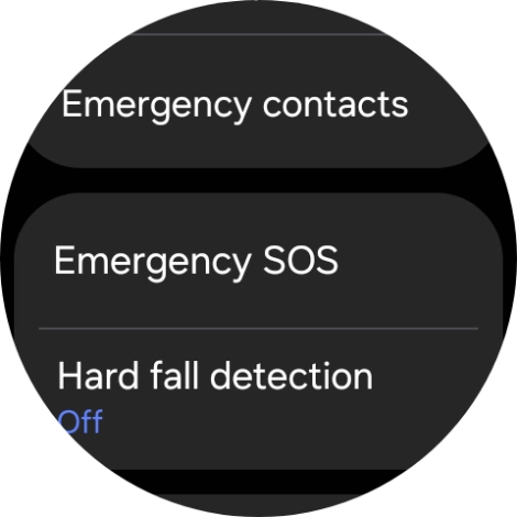 Press Hard fall detection.