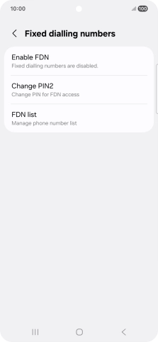 Press Enable FDN.