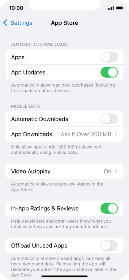 Guide for the Apple iPhone X Turn Offload Unused Apps on